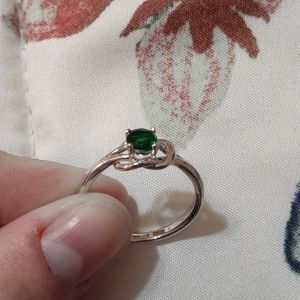 Green gemstone ring